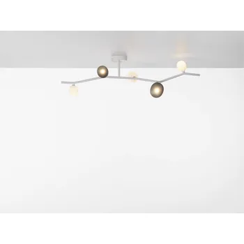 Brokis Luxusní stropní svítidlo Ivy PC1226 Ceiling 5, 128,6 cm Barva skla: Šedá kouřová - transparentní sklo, Stmívání: dotykové stmívání (CEDV2871)