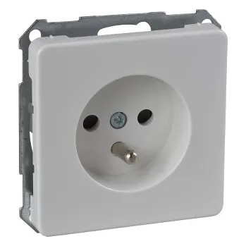 vypínač a zásuvka SCHN 205604 ELSO - zásuvka, 250V, 16A, clonky, čistě bílá