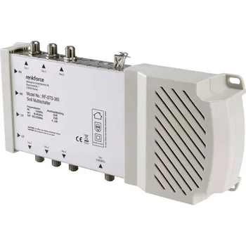 Stavebniny Renkforce RF-STS-360 rozdělovač satelitního signálu Vstupy (vícenásobný spínač): 5 (4 SAT/1 terestrický) Počet účastníků