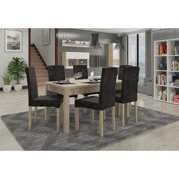 Jídelní set Nábytek PEGAS s.r.o. Sada stůl s židlemi RODOS 56 Sonoma