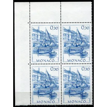Poštovní známka (1984) MiNr. 1638 **, 4-bl - Monako - Rané pohledy na Monako.
