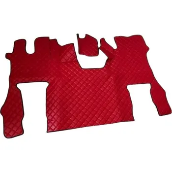 autokoberec Koberce kožené pro SCANIA S 2017, neodpruž. spolujezdec, AUTOMAT, červená barva