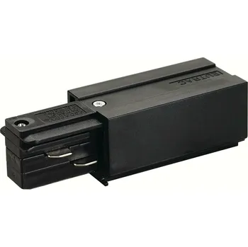 Bodové svítidlo BIG WHITE NAPÁJEČ, pro vysokonapěťovou 3fázovou nástavnou přípojnici EUTRAC země vlevo, černý 145510