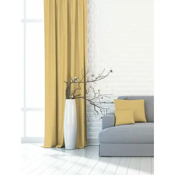 Zatemňovací dekorační závěs nebo látka, Blackout Žihaný 150 cm, světle žlutý