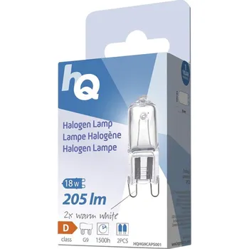 Žárovka HQ Halogenová žárovka G9 18 W 205 lm 2800 K