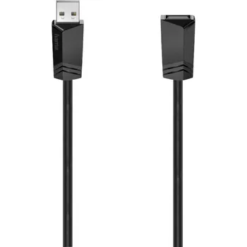 Elektrická zásuvka Hama USB kabel USB 2.0 USB-A zásuvka, USB-A zástrčka 5.00 m černá 00200621