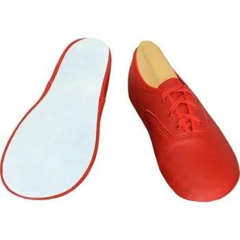 Pánská obuv Barefoot cvičky šněrovací kůže - podešev kůže - červené - 35