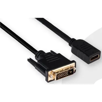 Elektrická zásuvka club3D DVI / HDMI kabelový adaptér DVI-D 24+1pol. Zástrčka, Zásuvka HDMI-A 2.00 m černá CAC-1211 DVI kabel