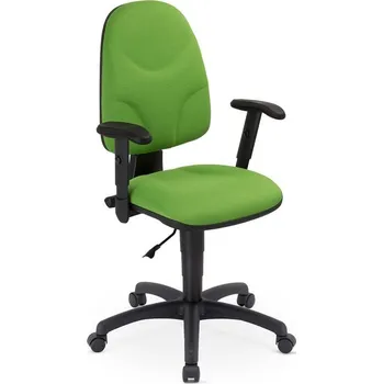 Kancelářská židle WEBST@R s područkami, potah z látky Sempre, barva světle zelená, konstrukce černá