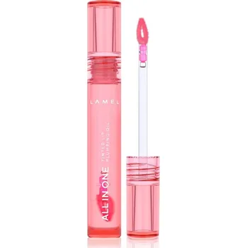Péče o rty LAMEL All in One Lip Tinted Plumping Oil tónovací olej na rty pro zvětšení objemu № 401 Peachy 3 ml