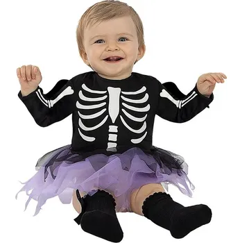Karnevalový kostým Funiglobal - Kostým kostlivec pro holčičku - 0-6 months