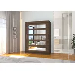 Nábytek PEGAS s.r.o. Posuvná skříň se zrcadlem MURANI 150 Choco+Choco