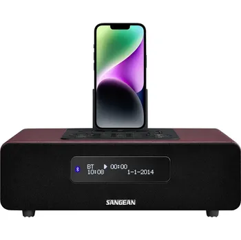 Radiopřijímač Sangean DDR-38 A500323 stolní rádio, DAB+, DAB, FM, Apple Dock, AUX, Bluetooth, s USB nabíječkou, vč. dálkového ovládání
