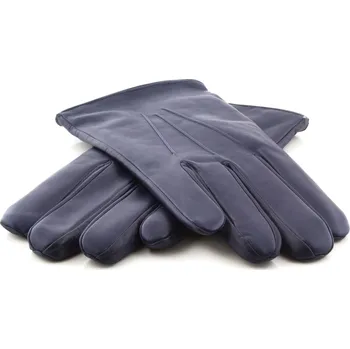Rukavice Pánské kožené rukavice s drukem v dlani Barva: Modrá, Velikost: 8