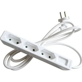 Stavebniny AS Schwabe 11313 Zásuvková lišta bílá profilová zástrčka 1 ks