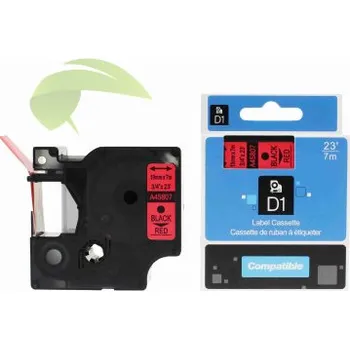 Pásek do tiskárny TONERSYP páska pro Dymo 45807 / S0720870, 19mm x 7m, černý tisk / červený podklad