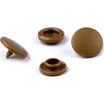 Plastové patentky / stiskací knoflíky vel. 20", malé, 4 (B11) zlatá tmavá