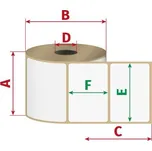 Etikety Zebra Z-Ultimate 3000T, dutinka: 25,4mm, průměr: 127mm, 51x25mm, 2580 etiket/role, PE