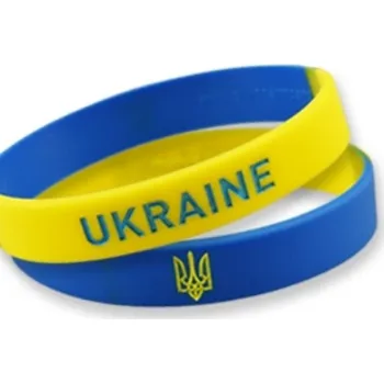 Silikonový náramek Ukrajina 1 ks - barevný