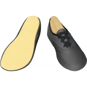 Pánská obuv Barefoot cvičky šněrovací kůže - podešev pryž - tmavě šedé - Velikost (EUR) 35 BCSK01227