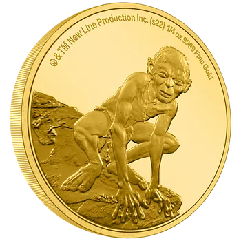 Exkluzivní zlatá mince Gollum™ (Glum) 1/4 Oz 2022 (Lord of the Rings™) PROOF - (8.)