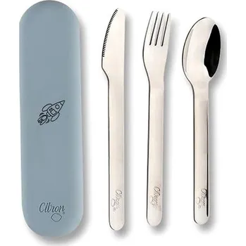 Příbor Citron Set příborů s pouzdrem Dusty Blue