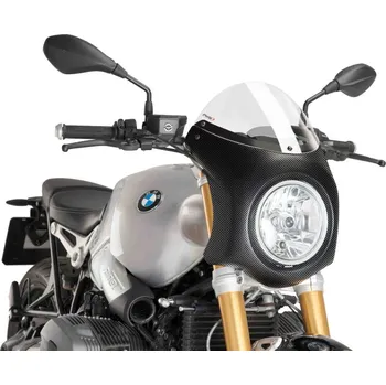 Plexi štít PUIG SEMI-FAIRING 9178W karbonový vzhled průhledný