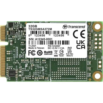 SSD disk Transcend MSA372M 32 GB interní mSATA SSD pevný disk SATA III Industrial TS32GMSA372M