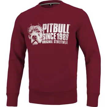 Pánská mikina PitBull West Coast - pánská mikina BLOOD DOG burgundy L