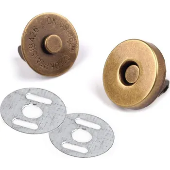 Galanterie Magnetické zapínání Ø14 mm staromosaz