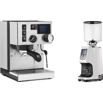 Kávovar Rancilio Silvia BC PID + Eureka Atom Specialty 75, white