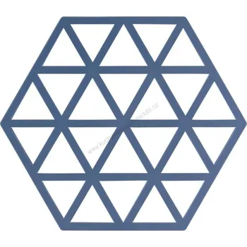 Podložka pod hrnec Silikonová podložka pod horké TRIANGLES, denimová modř - ZONE DENMARK (Podložka pod hrnec TRIANGLES, denimová modř - ZONE DENMARK)