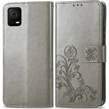 Pouzdro na tablet VSECHNONAMOBIL 58572 ART FLOWERS Peněženkový kryt TCL 405 / 406 šedý