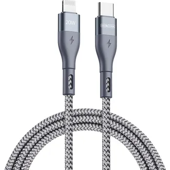 DUZZONA 48392 DUZZONA 20W Kabel USB Typ-C - Lightning 1m šedý