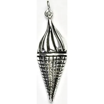 Přívěsek Stříbrný přívěsek zmrzlina v kornoutu - P363 (Stříbrný kornout zmrzliny)