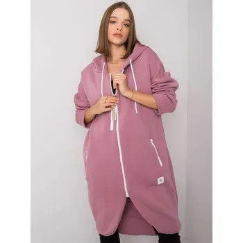 Dámská mikina Dlouhá mikinová bunda na zip Rue Paris 4742 starorůžová A2040 Velikost: 38