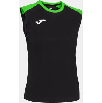 Dámské sportovní tílko JOMA ECO CHAMPIONSHIP TANK TOP BLACK FLUOR GREEN Velikost: S, Barva: NEGRO-VERDE FLUOR
