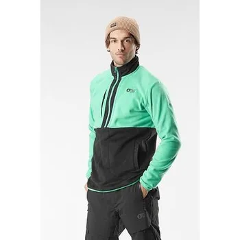 mikina PICTURE Mathew 1/4 Zip BLACK-SPECTRA GREEN velikost oblečení M