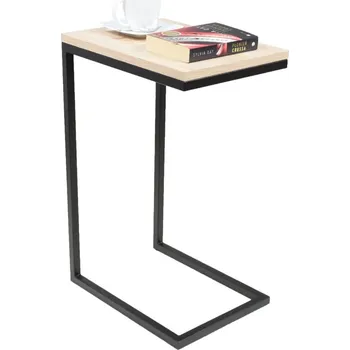 Konferenční stolek ArtAdrk Příruční stolek SPARK | černé nohy Barva: dub sonoma