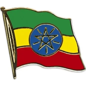 Odznak (pins) 20mm vlajka Etiopie - barevný