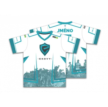 eKoVy LIMITOVANÁ EDICE DRES PROFI + JMENOVKA HRÁČ - Bílá, Světle modrá - velikost 152
