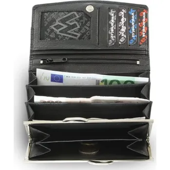 Peněženka Dámská kožená psaníčková peněženka Arwel 6236­ - černá