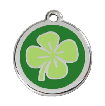 psí známka RED DINGO Známka malá vč. rytí Čtyřlístek Zelený 20 mm