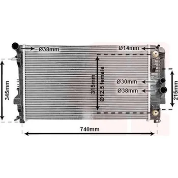 Chladič motoru Chladič, chlazení motoru VAN WEZEL 30002460