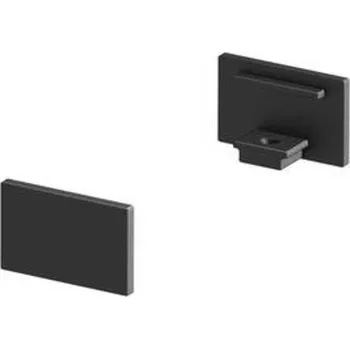 Příslušenství pro svítidlo BIG WHITE KONCOVÉ KRYTY, na GRAZIA 10 profil k montáži na stěnu plochý, 2 kusy, ploché provedení, černé 1000477