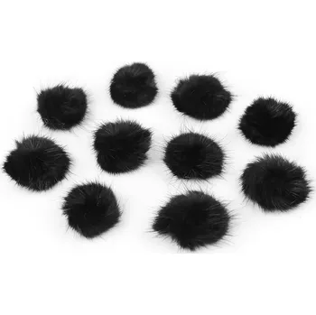 Aplikace kožešinová bambulka Ø3 cm