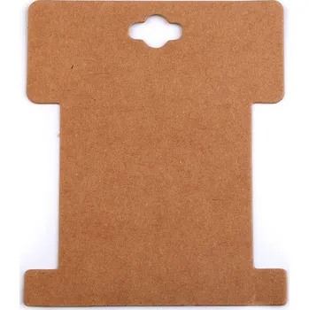 Galanterie Papírová karta natural 8,6x10,2 cm s výřezem