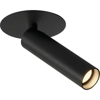 BIG WHITE KARPO, vestavné svítidlo, jedna žárovka, LED, 3000K, černé, plochá rozeta, 7,5 W 152380