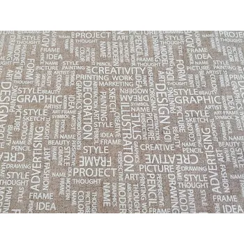 BYTEMA Dekorační látka ART LETRAS šíře 140 cm
