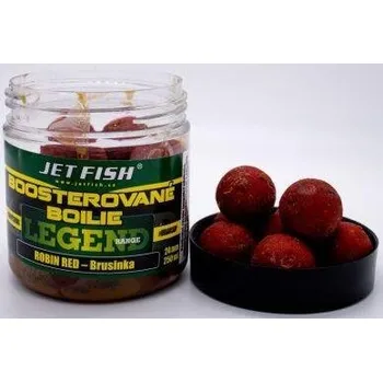 Nástraha Boosterované boilie Jet Fish Legend Range - 250ml - 24mm - Robin red - Brusinka